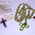 A glass cross with the note “This little cross made by one of my indian boys from a piece of desert glass.” A Paiute bead cross and some polished stone tie-pins made by the indians under Brother David’s direction.